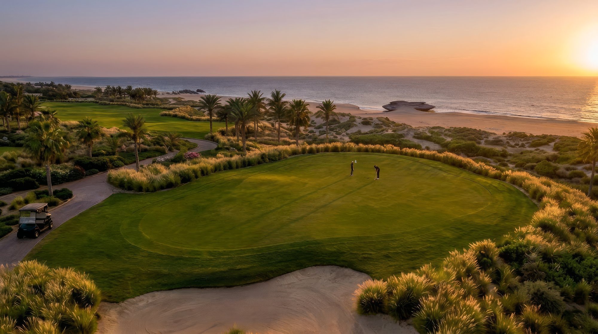 Championship golf course overlooking the sea